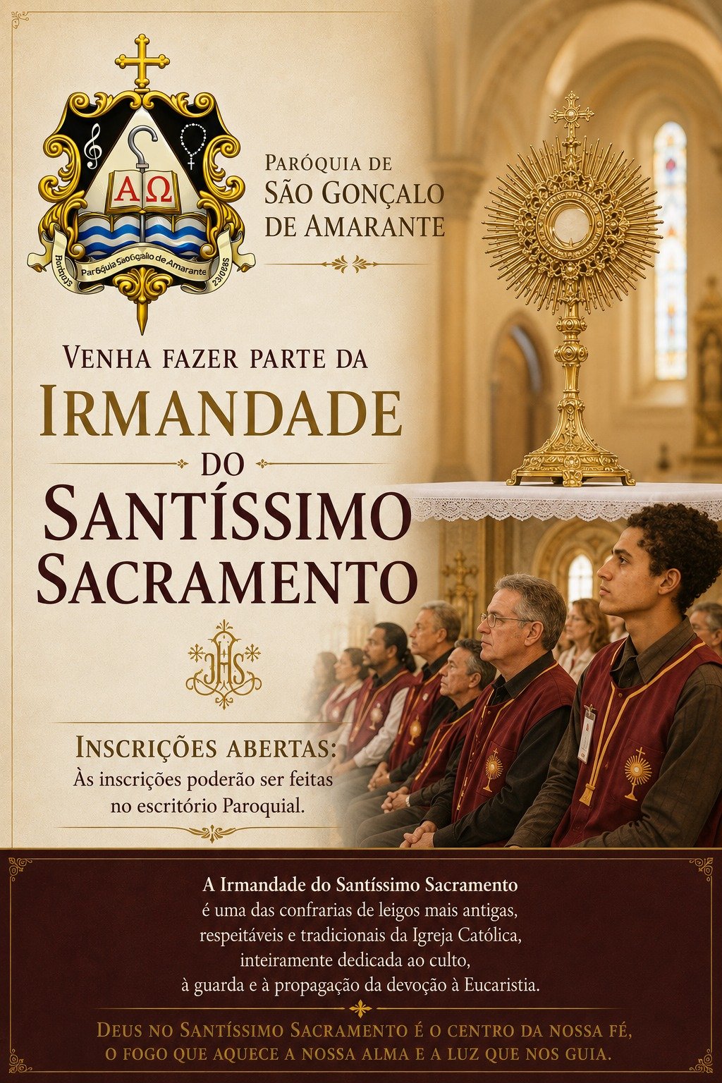 PARTICIPE DA IRMANDADE DO SANTISSIMO SACRAMENTO